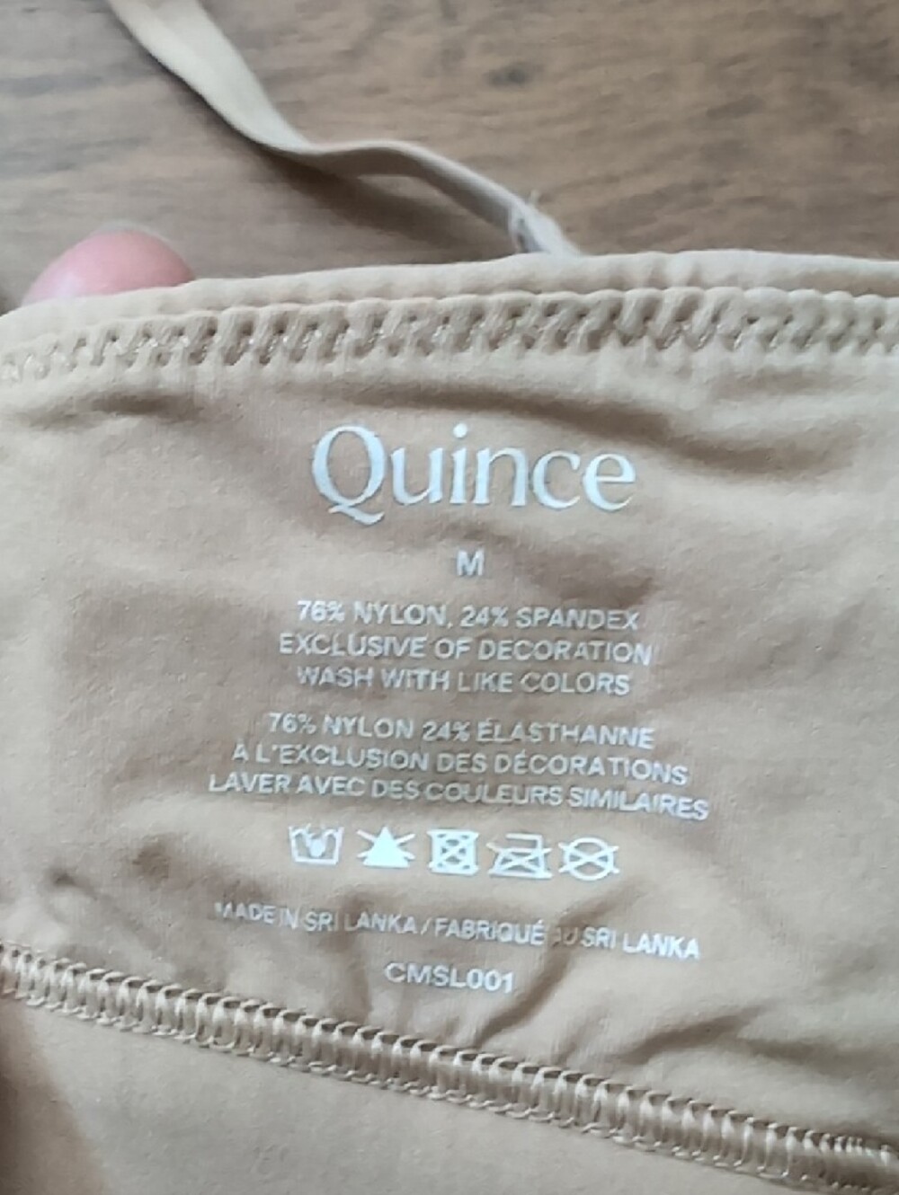 Quince Second Skin Crossover Bralette Medium - Picture 4 of 4